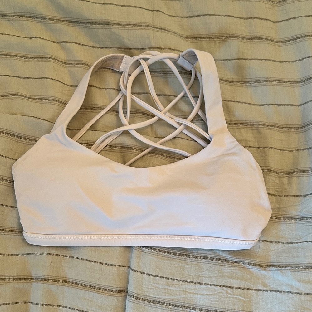 Lululemon Athletica White Strappy Sports Bra